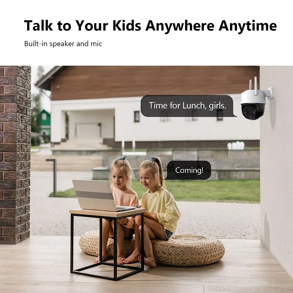 Professional rewrite:
```Outdoor Wi-Fi Camera with Night Vision, AI Human Detection, and Weatherproof IP66 Rating - Cruiser SE+ 1080P/4MP with 8X Digital Zoom```